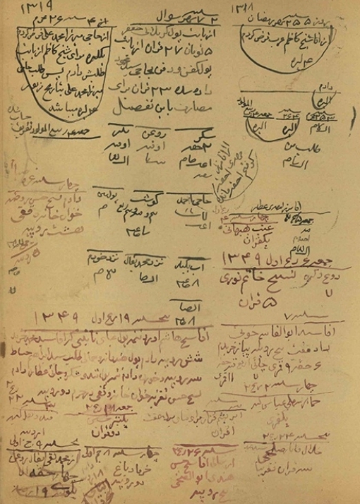گزارش یک دفتر کاری آخوندی میان سالهای 1310 تا 1350ق