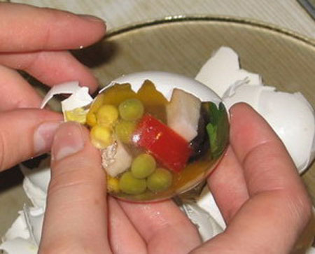 تخم مرغ ژله ای,درست کردن ژله تخم مرغی