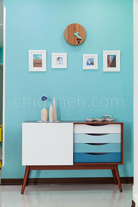 دکوراسیون آبی و سفید، خانه امیر و زهرا پر از آرامش است!