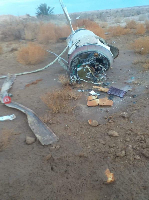 حمله موشکی به پایگاه‌های آمریکایی، تصاویری از سقوط یکی از موشک‌های ایرانی