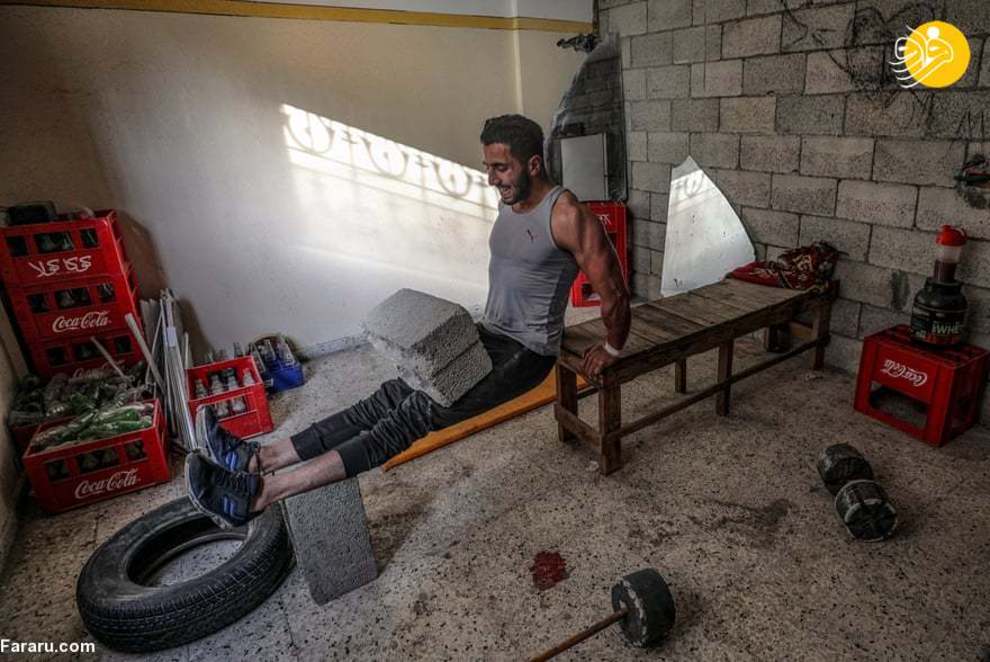 تصاویر| روش‌های خلاقانه ورزشکاران برای ورزش در قرنطینه