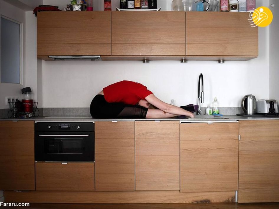 تصاویر| روش‌های خلاقانه ورزشکاران برای ورزش در قرنطینه