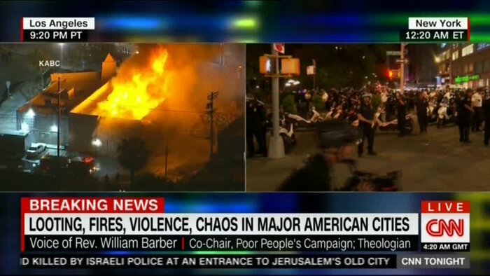 التهاب در آمریکا؛ حکومت نظامی در ۲۵ شهر ، بازداشت ۱۴۰۰ معترض