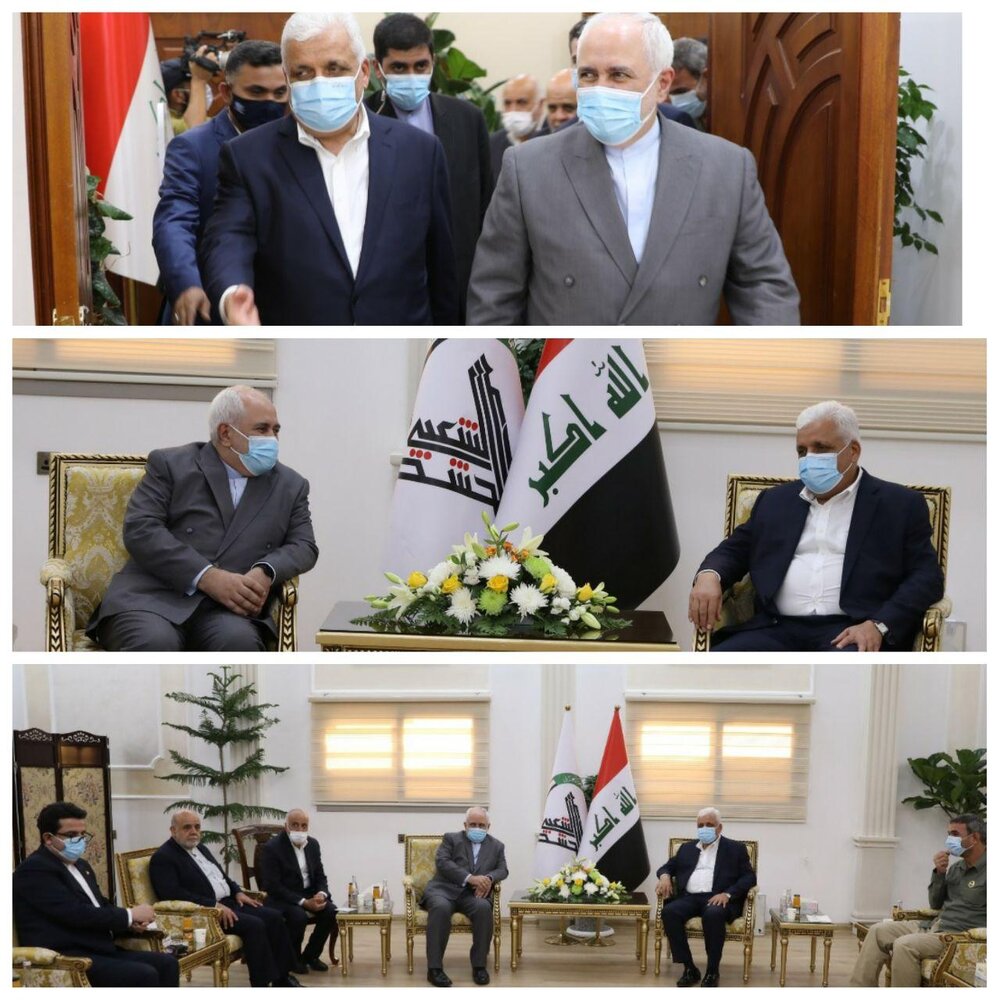 در دیدار ظریف با رئیس حشدالشعبی چه گذشت؟ + عکس