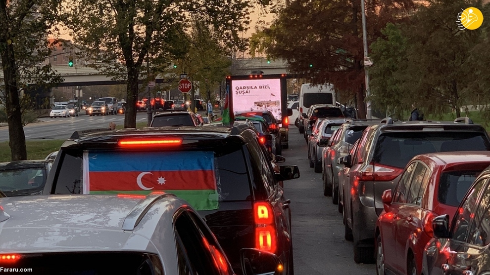 جشن و پایکوبی مردم آذربایجان از آزادسازی شهر شوشا/ عکس