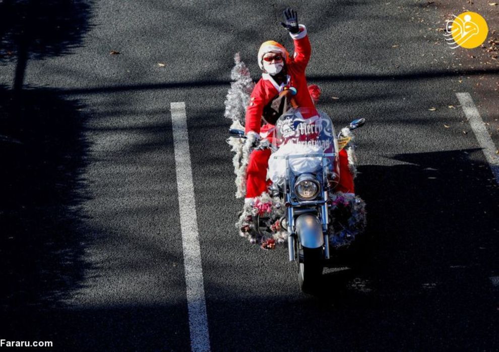 موتورسواری بابانوئل‌ها در محکومیت کودک آزاری/ تصاویر‌