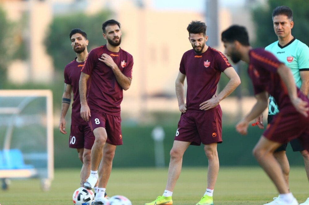تصاویری از تمرین تیم فوتبال پرسپولیس برای حضور در فینال آسیا