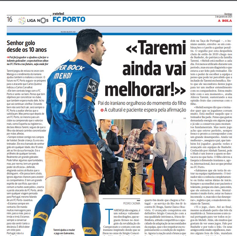 رمز موفقیت طارمی در پورتو از زبان پدر مهدی