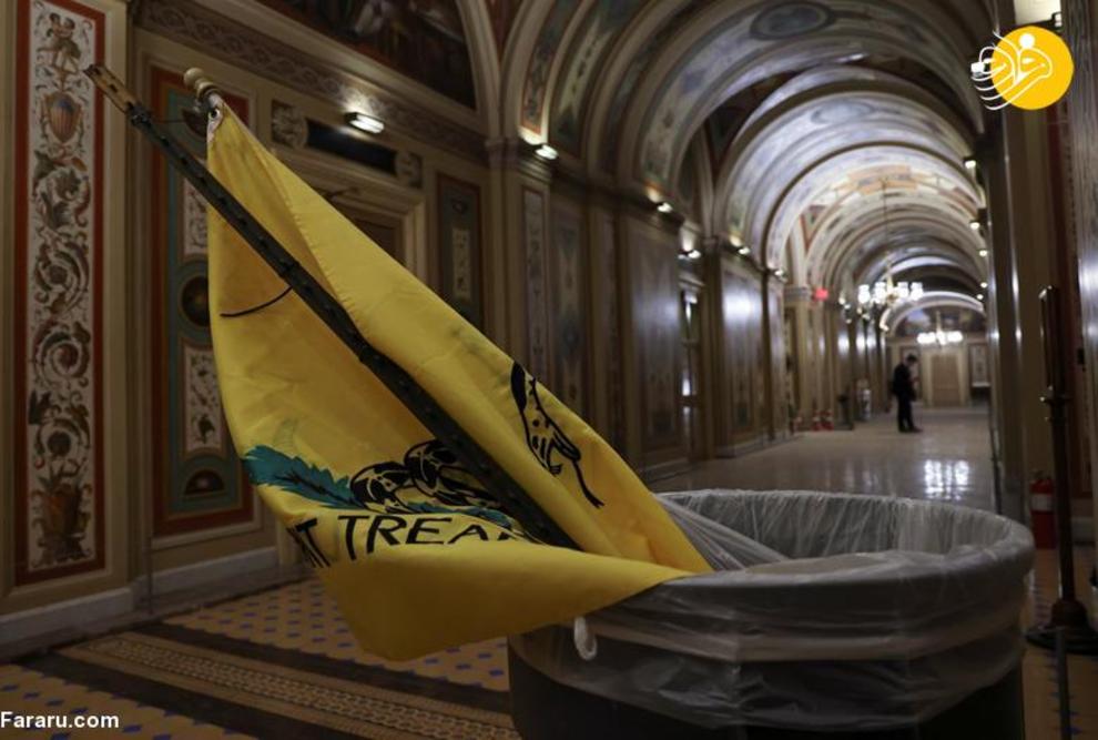 وضعیت کنگره آمریکا پس از حمله هواداران ترامپ/ تصاویر‌