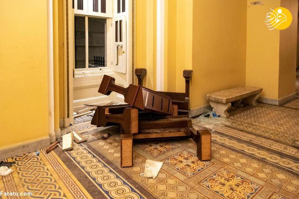 وضعیت کنگره آمریکا پس از حمله هواداران ترامپ/ تصاویر‌