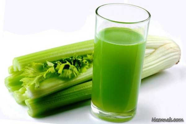 رفع بی میلی با کرفس و سبزیجات سبز برگ کرفس و سبزیجات سبز برگ