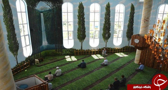 مسجدی که دست کمی از باغ‌های بهشتی ندارد+تصاویر