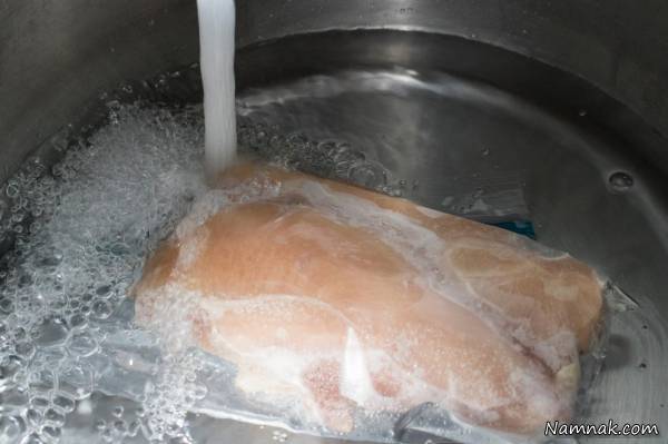 بازکردن یخ مرغ