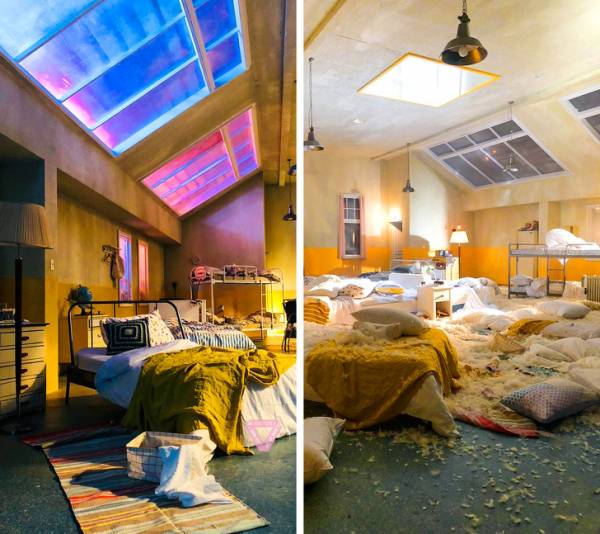 قبل و بعد خانه به هم ریخته