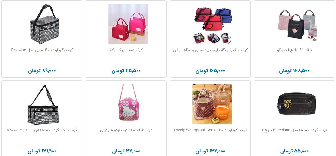 کیف نگهدارنده غذا چند قیمت است؟