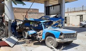 انفجار جایگاه سوخت در پی طوفان کهگیلویه

