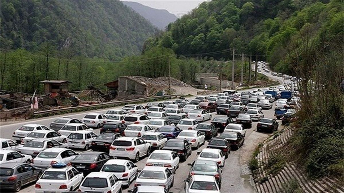  ترافیک سنگین در آزادراه تهران - شمال