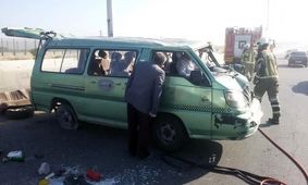 ۱۷ مجروح در پی تصادف در حومه مشهد