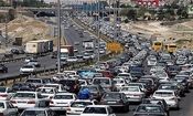 ترافیک سنگین در برخی مقاطع آزادراه قزوین- کرج- تهران