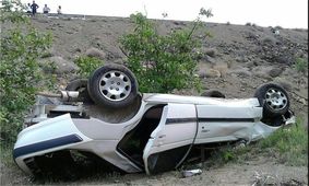 مرگ زائر کربلا در واژگونی خودرو
