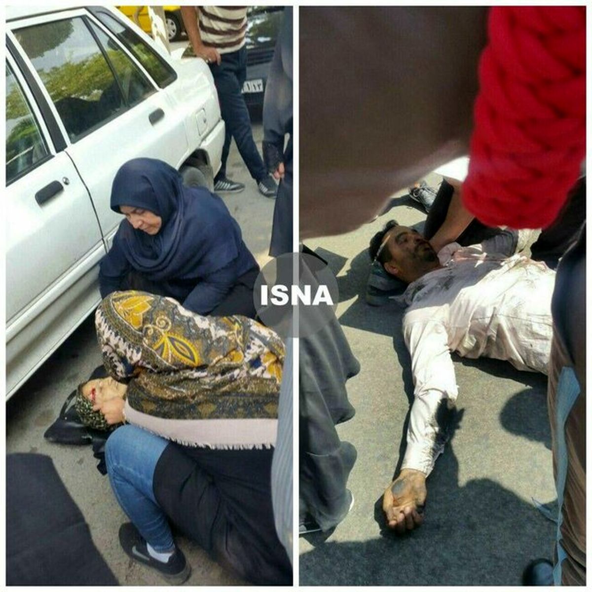 برخورد یک خودرو با چند نفر مقابل دادگستری اصفهان