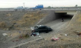 واژگونی خودرو پراید در نیشابور یک کشته داشت