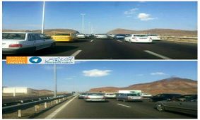 اتوبان قم بسته شد