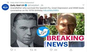 شکست دادن کرونا توسط پدربزرگ اسپانیایی 107 ساله