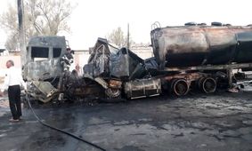 حریق کامیون حامل سوخت یک کشته برجای گذاشت
