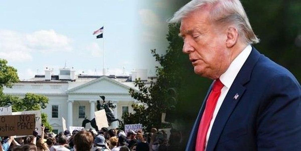 ترامپ: فقط برای مدت کوتاهی به پناهگاه کاخ سفید رفتم