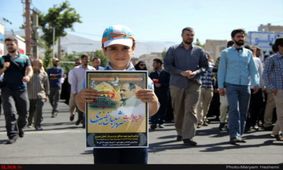گزارش تصویری از تشییع پیکر شهید مدافع حرم سردار نصیری