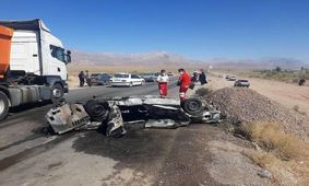 تصادف مرگبار در محور کرمان - ماهان/ ۷ نفر کشته و ۴ نفر مصدوم شدند