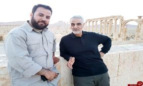 عکس/ سردار سلیمانی در قلعه تاریخی پالمیرا در سوریه