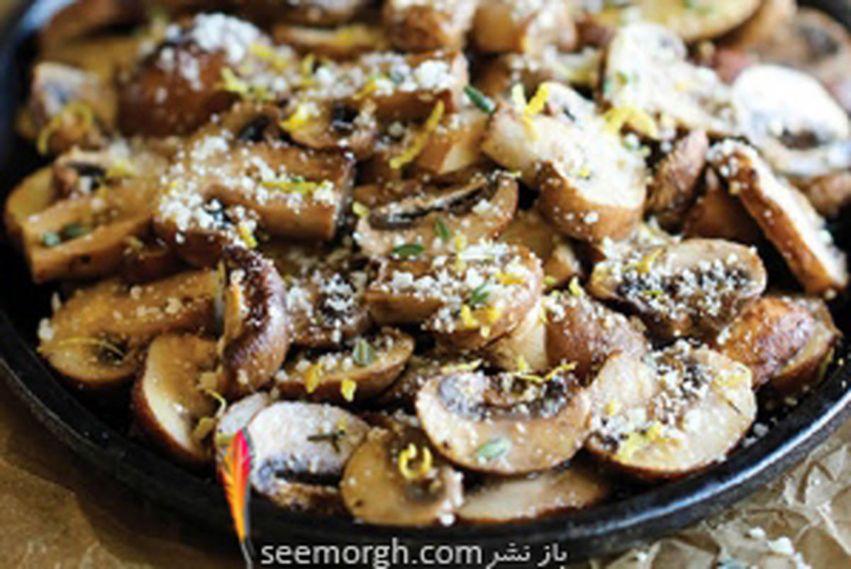 قارچ گریل شده با پنیر پارمزان، یک شام سبک، سریع و خوشمزه!