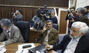 دوئل احمدی‌نژاد و حدادعادل