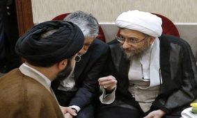 فرزند رهبرانقلاب در عروسی پسر علی لاریجانی+عکس