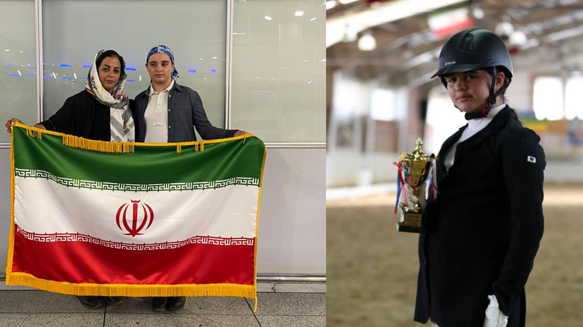 اختلاف پدر و مادر بر سر مهریه، دختر سوارکار ۱۲ ساله را ممنوع الخروج کرد / سارا پور عظیمای از مسابقات جهانی سوارکاری بازماند