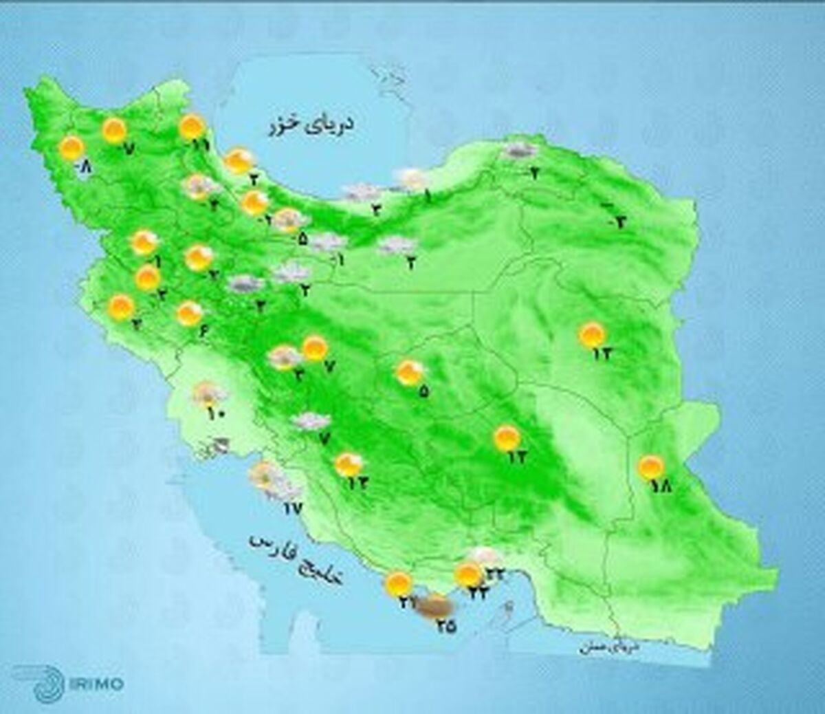 نقشه آب و هوای کشور