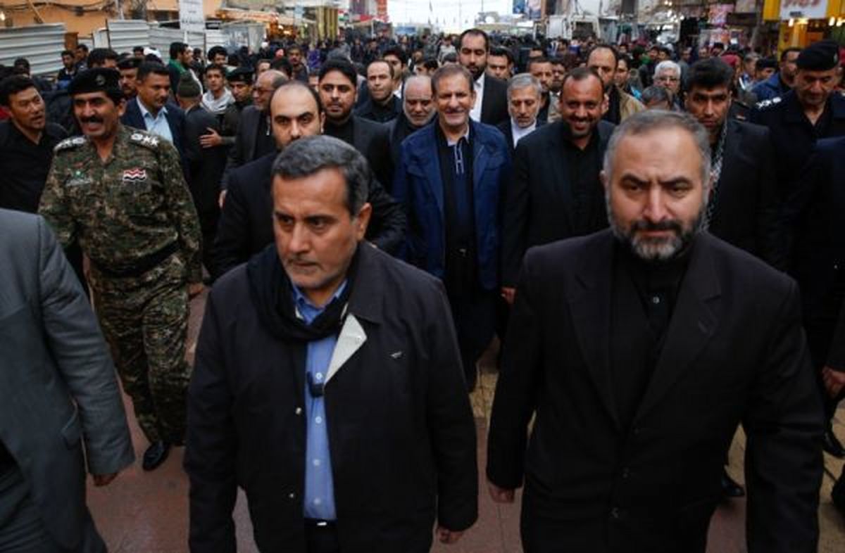 حضور جهانگیری در راهپیمایی عظیم اربعین حسینی