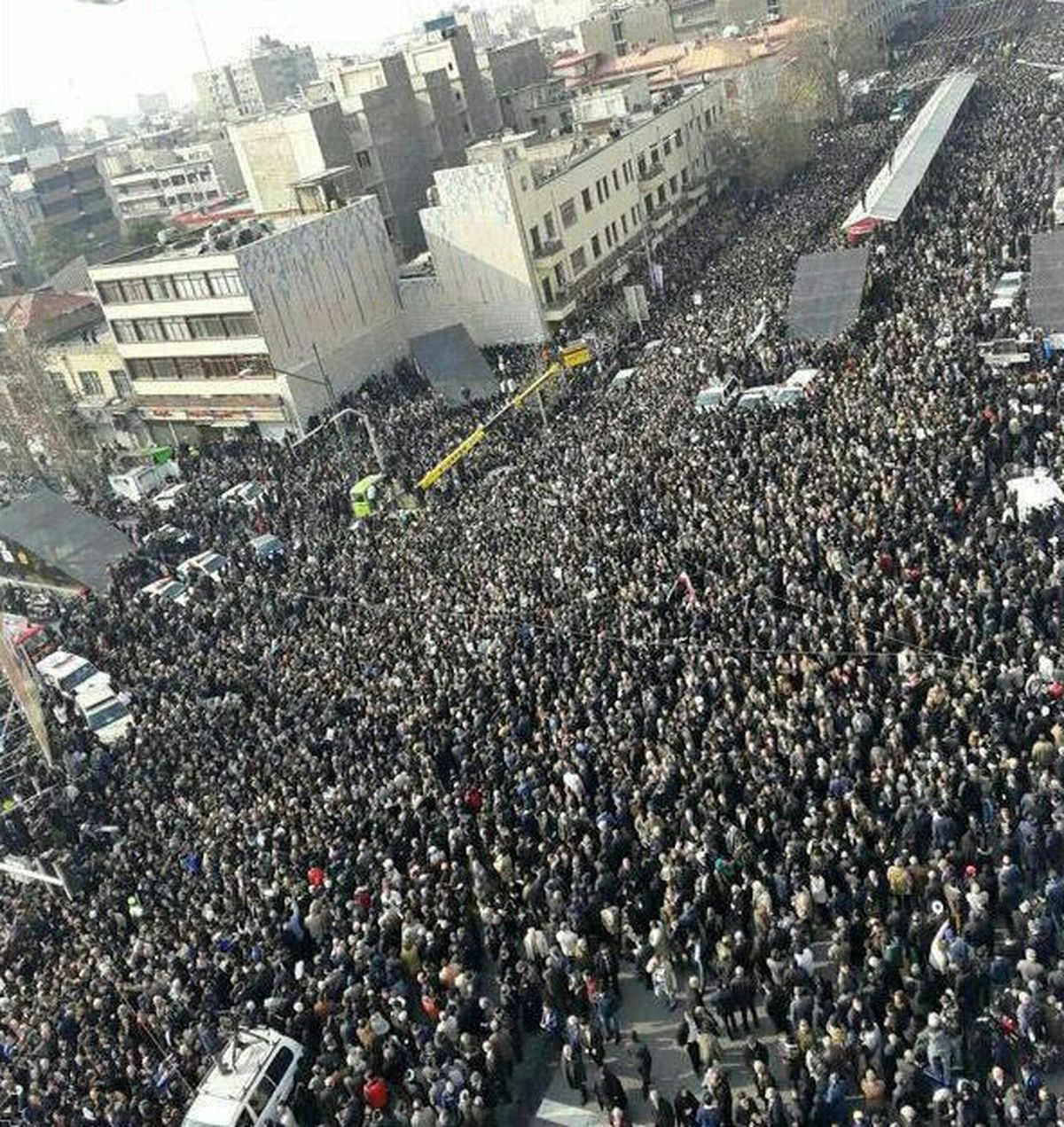 فیلم هوایی از مراسم تشییع پیکر آیت‌الله هاشمی رفسنجانی