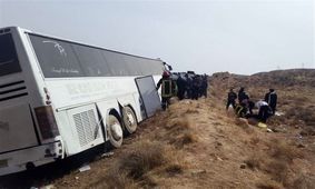 واژگونی اتوبوس مشهد _ کرمانشاه