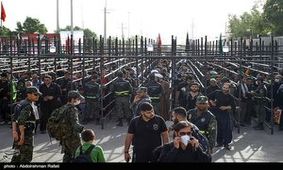 ازدحام زائران اربعین در مرز مهران