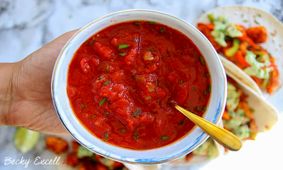 طرز تهیه سس سالسا به روش مکزیکی