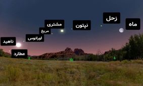 مشاهده هم نشینی ۵ سیاره را از دست ندهید

