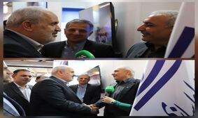 بازدید وزیر نیرو از غرفه شرکت لوله‌سازی اهواز در بیست‌ویکمین نمایشگاه صنعت آب

