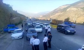 تردد خودروها از جاده چالوس به کرج ممنوع شد

