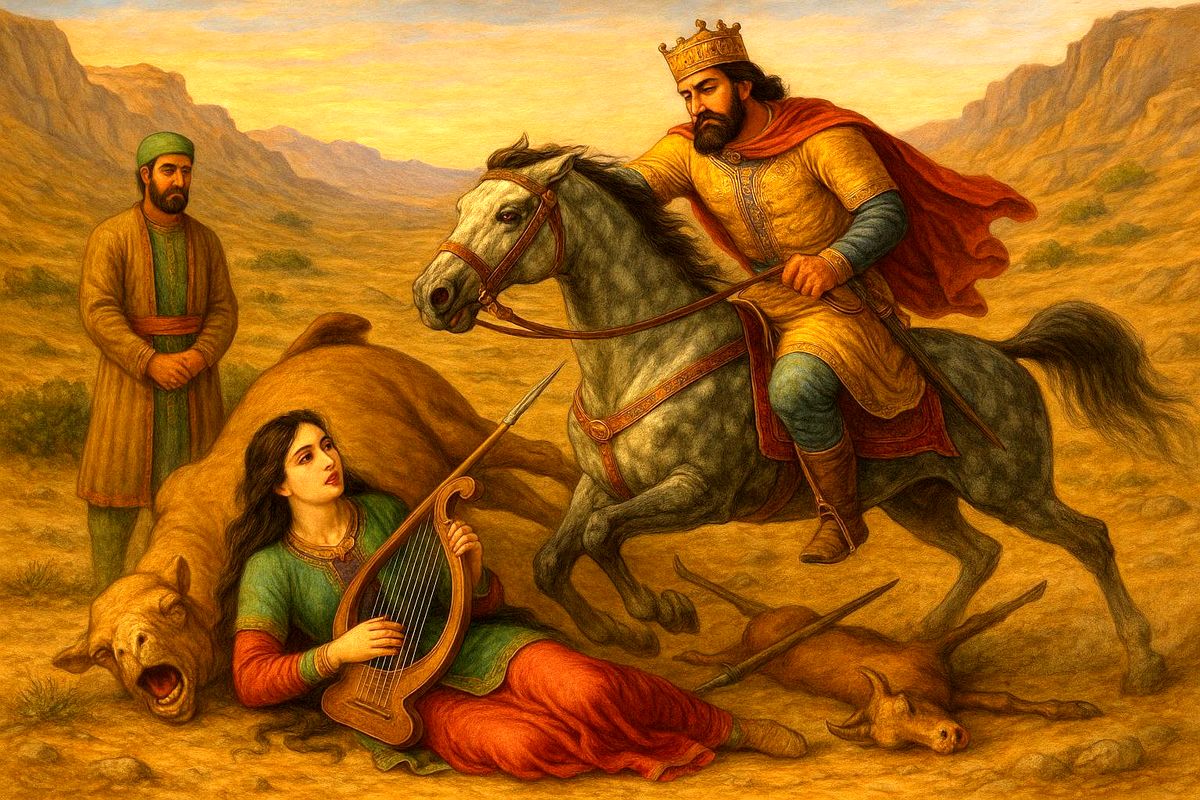 دلدادگی پادشاهی ساسانی به کنیزکی هنرمند