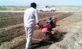 مصدومیت یک کارگر با دستگاه تیلر