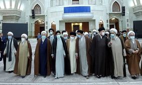 حضور حسن روحانی در دیدار اعضای خبرگان با رهبر انقلاب/ تصویر