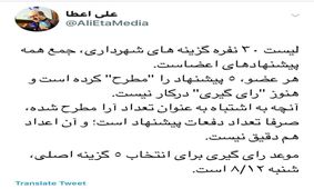 ۱۲ آبان شهردار با رای اعضای شورا انتخاب می‌شود